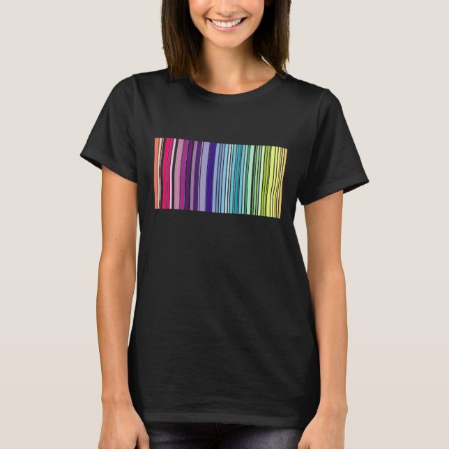 Camiseta Código Orgullo de barras arco iris (Anverso)