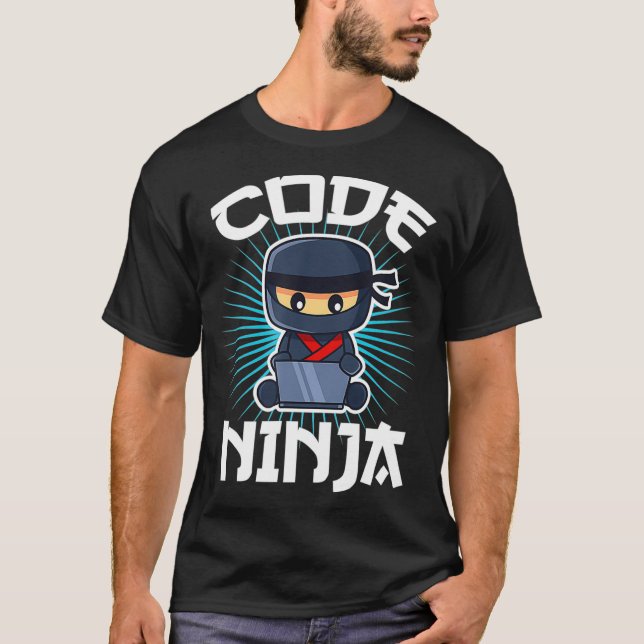 Camiseta Código Programador Ninja Programación para PC C (Anverso)