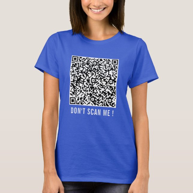 Camiseta Código QR Analizar información sobre tu divertida  (Anverso)