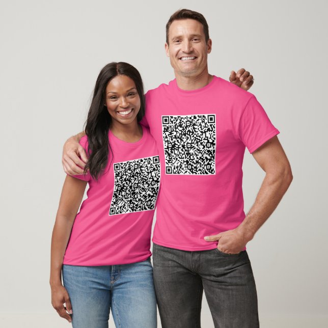 Camiseta Código QR Analizar información sobre tu mensaje es (Unisexo)