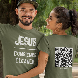 Camiseta Código QR Cristiano Jesús Perdona Conciencia Limpi