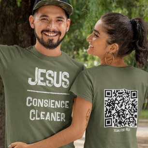 Camiseta Código QR Cristiano Jesús Perdona Conciencia Limpi