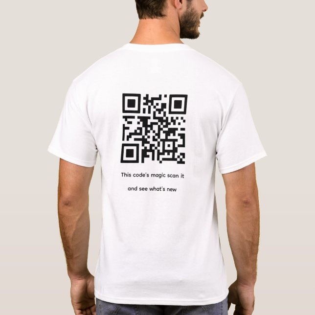 Camiseta Código QR de acceso directo para la Stor en línea  (Reverso)