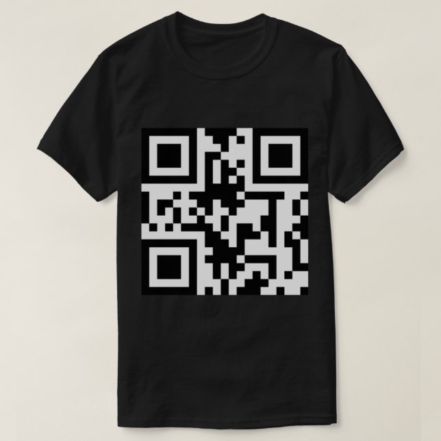 Camiseta código qr de rickroll (Diseño del anverso)