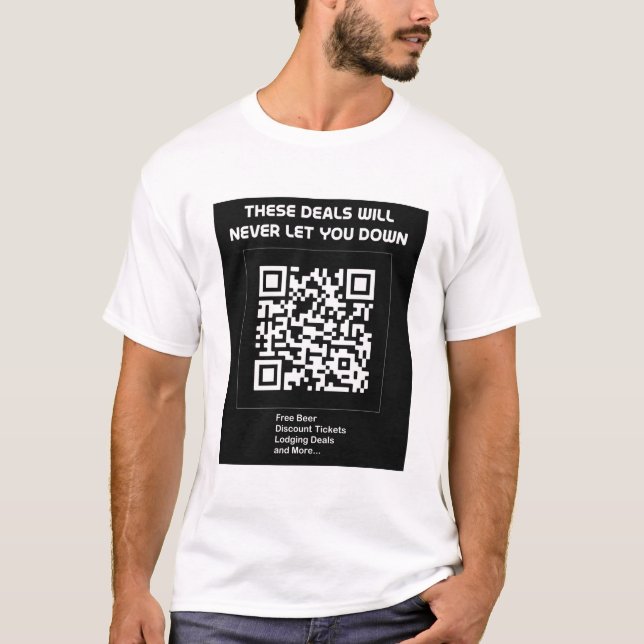 Camiseta Código QR de rickroll (Anverso)