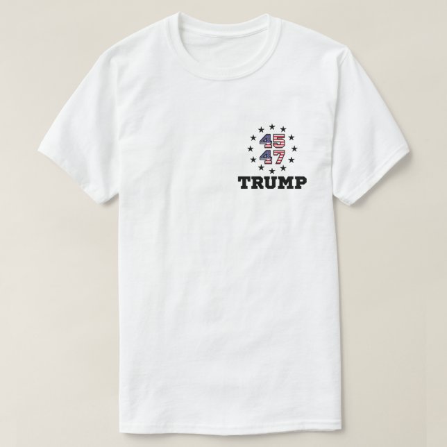 Camiseta Código QR de Trump, 45/47 Trump danza YMCA código  (Diseño del anverso)