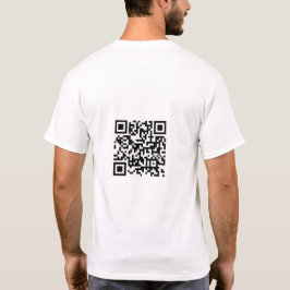 Camiseta Código QR del nombre del empleado del sitio web de