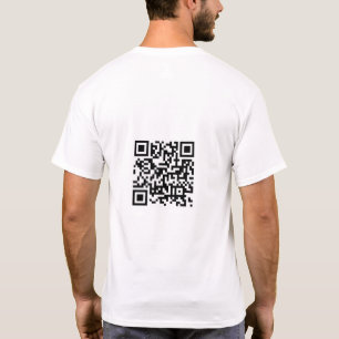 Camiseta Código QR del nombre del empleado del sitio web de