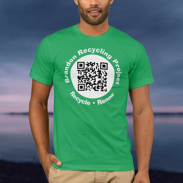 Camiseta Código QR del Proyecto de Reciclaje Reciclar y Ren (Subido por el creador)