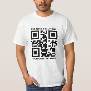 Camiseta Código QR delantero personalizado logotipo de resp