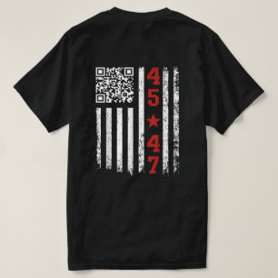 Camiseta Código QR divertido del presidente Trump 45/47 Tru