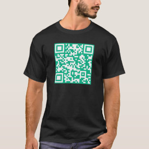 Camiseta Código QR editable Genera el tuyo Verde turquesa