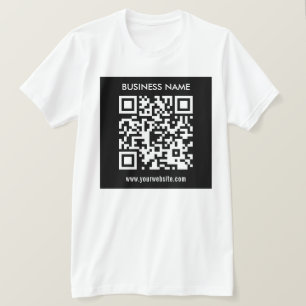 Camiseta Código QR editable (generado al instante) Negro