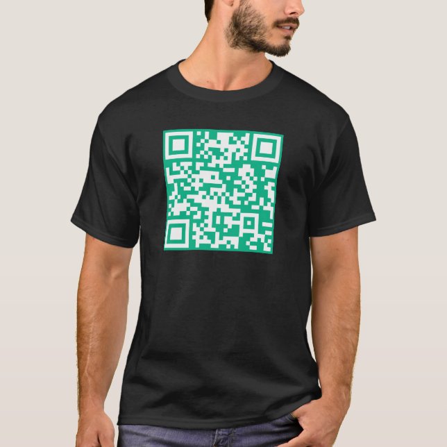 Camiseta Código QR editable Generar el propio | Verde verde (Anverso)