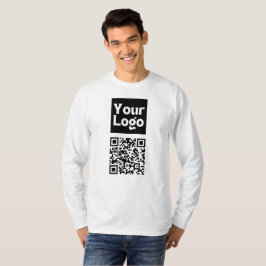 Camiseta Código QR editable y su logotipo comercial o image