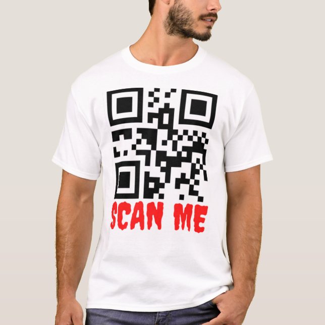 Camiseta Código Qr Escaneo Me Encuentro Identificativo Barc (Anverso)