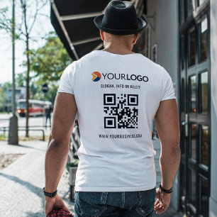 Camiseta Código QR Escaneo Personalizado y Logotipo Empresa