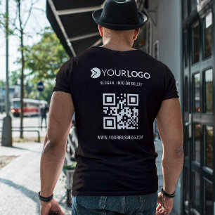 Camiseta Código QR Escaneo Personalizado y Logotipo Empresa