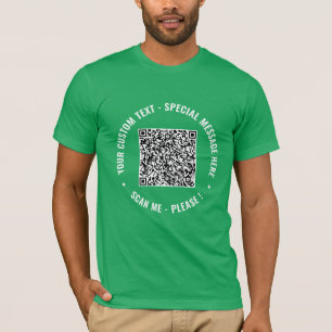 Camiseta Código QR Explorar información Personalizado Texto