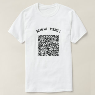 Camiseta Código QR Explorar información Personalizado Texto