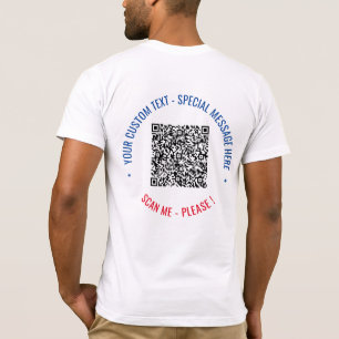 Camiseta Código QR Explorar información Personalizado Texto