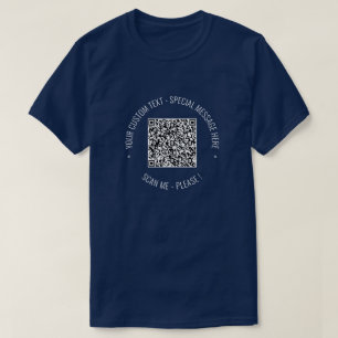 Camiseta Código QR Explorar información Personalizado Texto