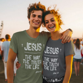 Camiseta Código QR Jesús El Camino La Verdad La Vida Biblia