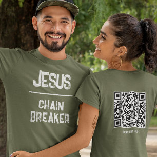 Camiseta Código QR Jesús - Rompedor de Cadenas Vida Nueva C