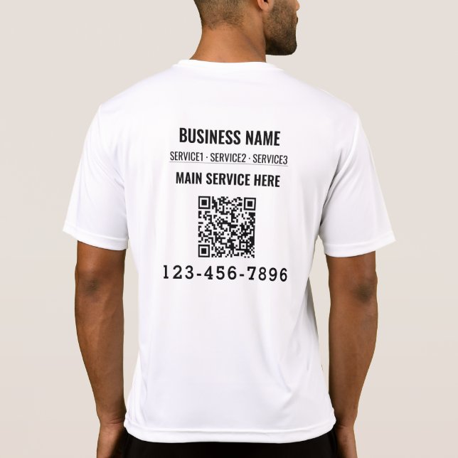 Camiseta código QR | Negocio moderno (Reverso)