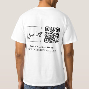 Camiseta Código Qr personalizado con el logotipo de su empr
