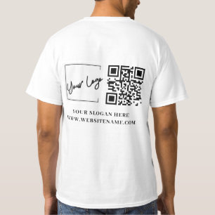 Camiseta Código Qr personalizado con el logotipo de su empr