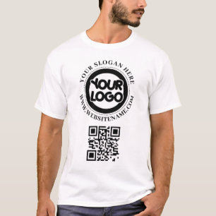 Camiseta Código QR personalizado del logotipo de su empresa