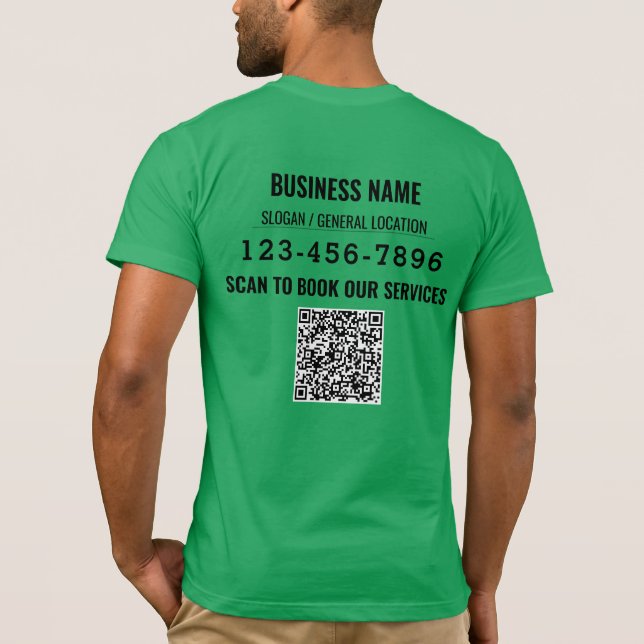 Camiseta Código QR personalizado Evento de negocios de medi (Reverso)