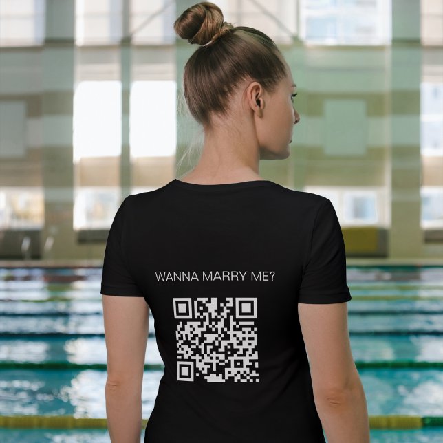 Camiseta Código QR personalizado quiere casarse conmigo (Subido por el creador)