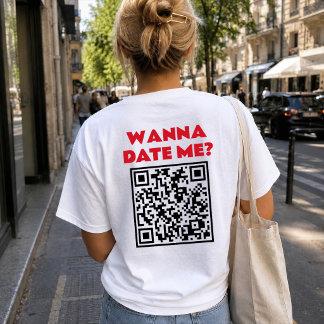 Camiseta Código QR Personalizado – Quieres Salir conmigo/Ca