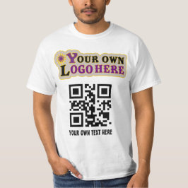 Camiseta código QR promocional y logotipo del personalizado