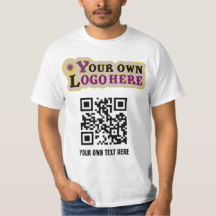 Camiseta código QR promocional y logotipo del personalizado