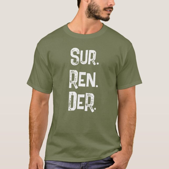 Camiseta Código QR Rendirse Confiar En El Señor Fe (Anverso)