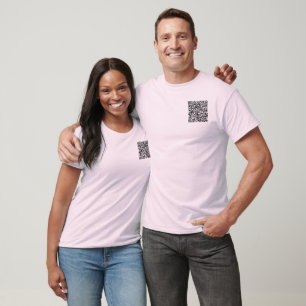 Camiseta Código QR Tu mensaje de información de exploración