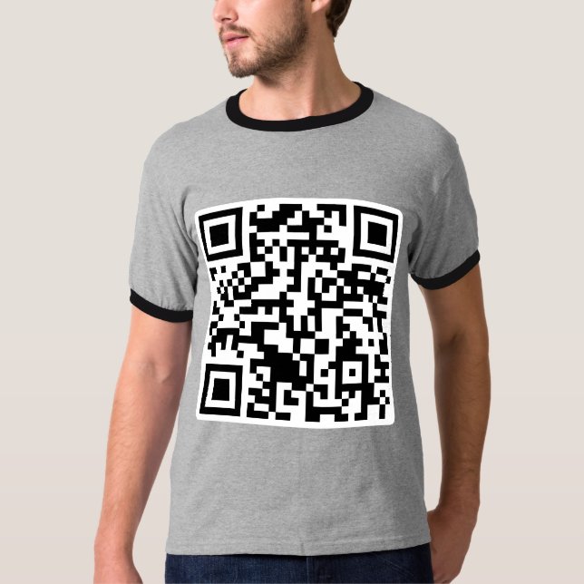Camiseta Código Rickrolled del rollo QR de Rick (Anverso)