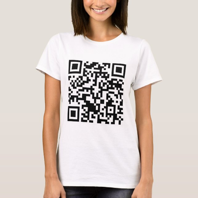 Camiseta Código Rickrolled del rollo QR de Rick (Anverso)
