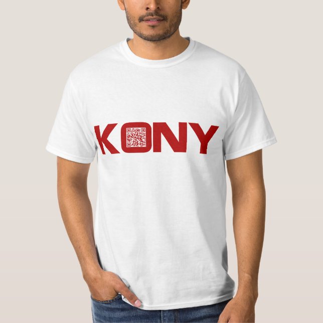 Camiseta Código video José Kony del rojo QR de Kony 2012 (Anverso)