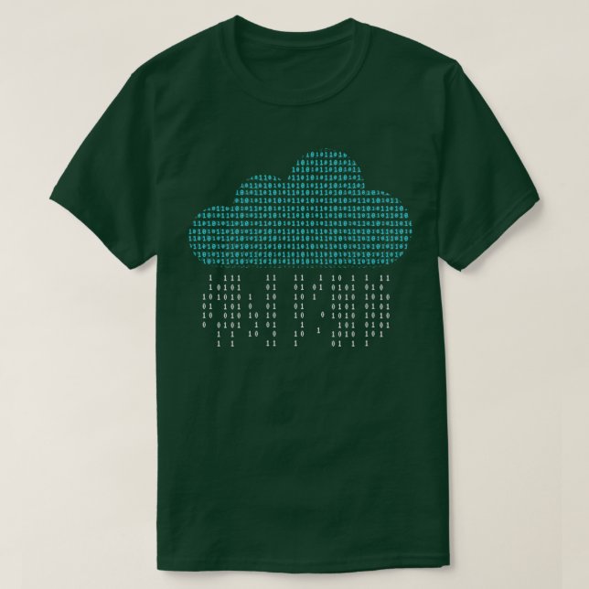 Camiseta Códigos binarios de ingeniero de software (Diseño del anverso)