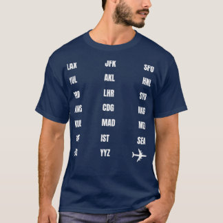 Camiseta Códigos de aeropuerto