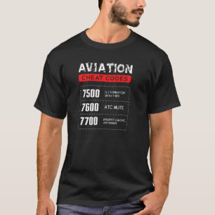 Camiseta Códigos de Cheat Aviation Pilo Pullover