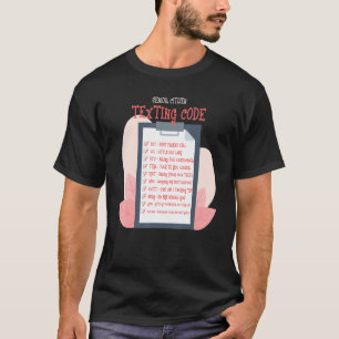 Camiseta Códigos de texto Personas de edad avanzada Citismo