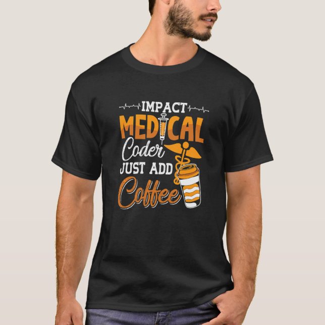 Camiseta Coding Assistant Programador Código médico simplem (Anverso)
