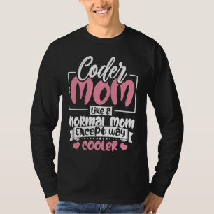 Camiseta Coding Coder Mom Como A Una Madre Normal Excepto C