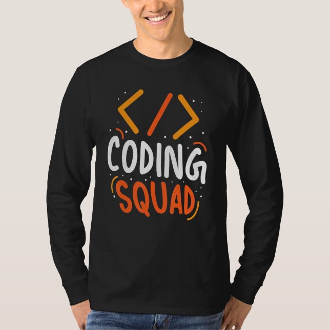 Camiseta Coding Squad Code Coder Programmer Sayings (Anverso)