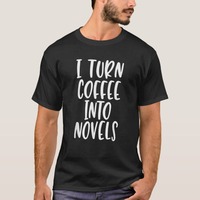 Camiseta Codo en novelas Cita de escritor gracioso T S (Anverso)